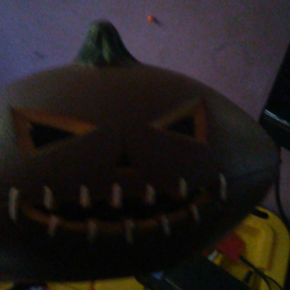 Pumpkin football lamp